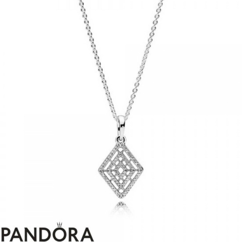 Pandora Geometric Lines Necklace & Pendant
